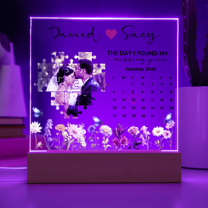 Personalized The Day I Found My Missing Piece Puzzles Acrylic Gift Set