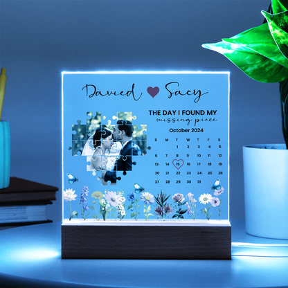 Personalized The Day I Found My Missing Piece Puzzles Acrylic Gift Set