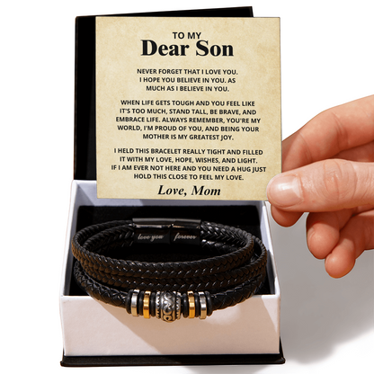 Son Bracelet Gift, From Mom, Believe In Yourself