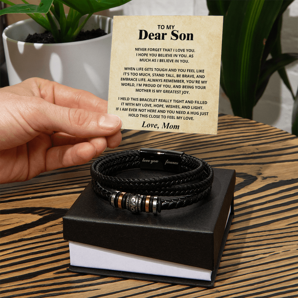 Son Bracelet Gift, From Mom, Believe In Yourself