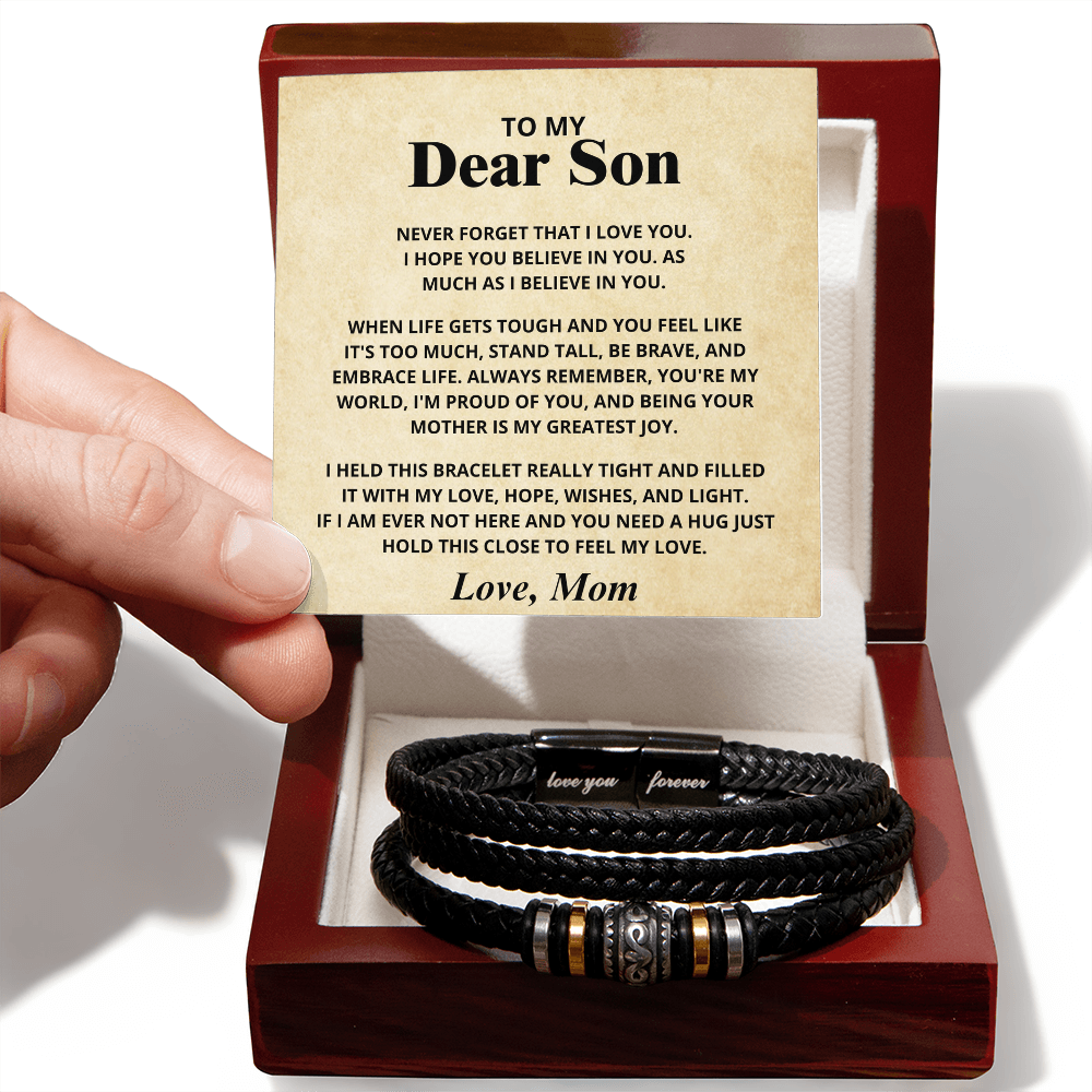 Son Bracelet Gift, From Mom, Believe In Yourself