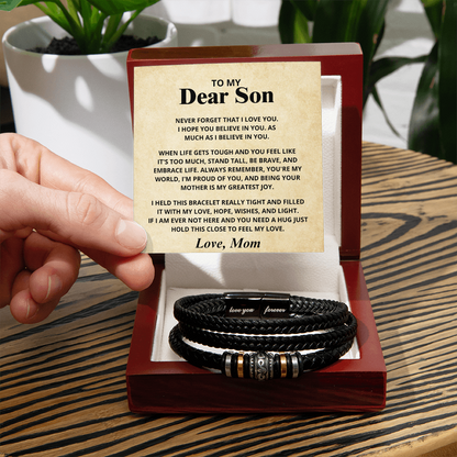 Son Bracelet Gift, From Mom, Believe In Yourself