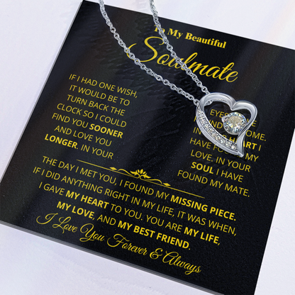 Soulmate - Missing Piece - Forever Love Necklace