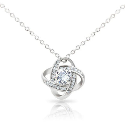 To My Bonus Daughter - "I Will Always Love You" Love Knot Necklace Gift Set