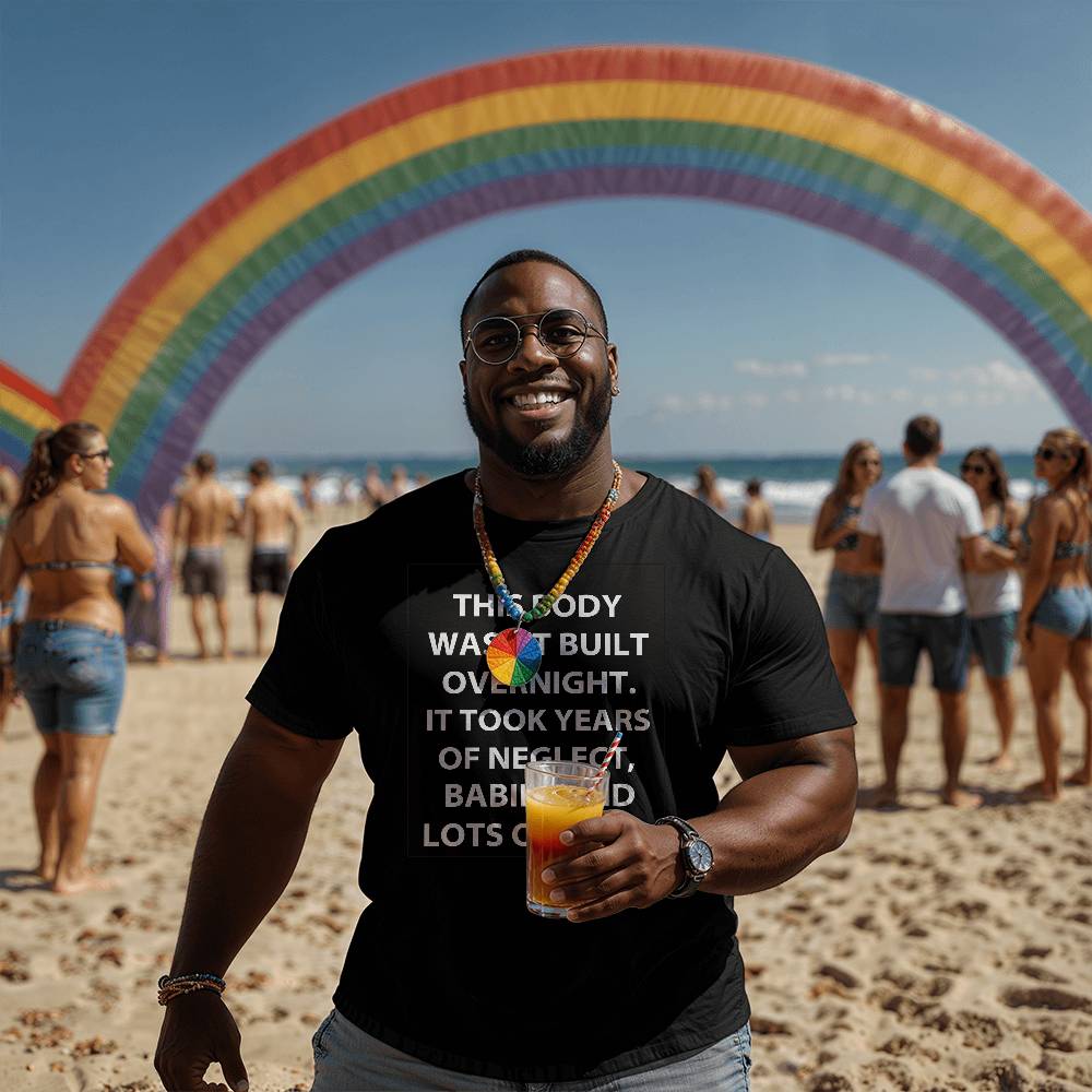 This Body Wasn't Built Overnight Tank Top – Unisex Funny Shirt for Summer, Gym, or Beach