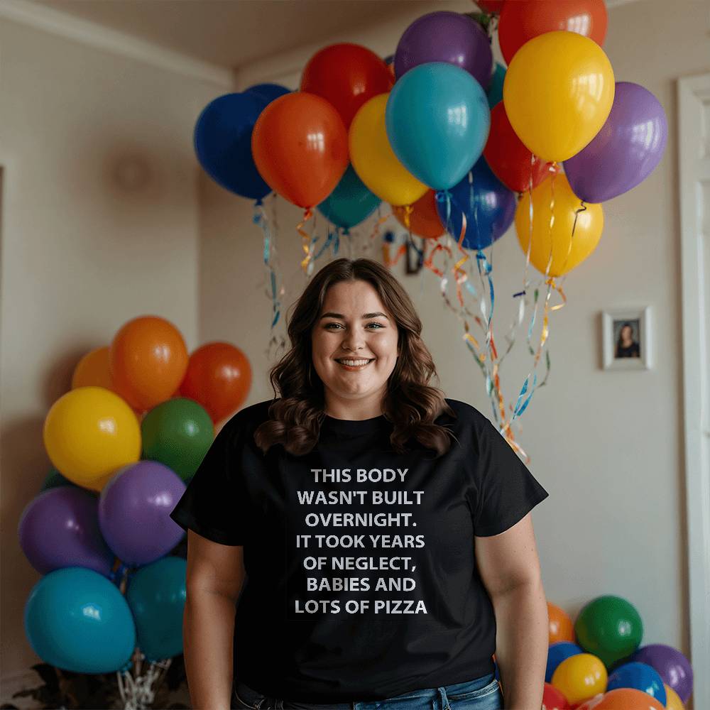 This Body Wasn't Built Overnight Tank Top – Unisex Funny Shirt for Summer, Gym, or Beach