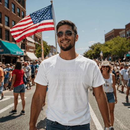 This Body Wasn't Built Overnight Tank Top – Unisex Funny Shirt for Summer, Gym, or Beach