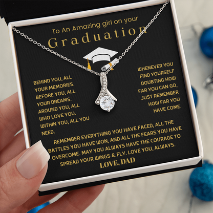 To An Amazing girl on your Graduation - Alluring Beauty Necklace Gift Set