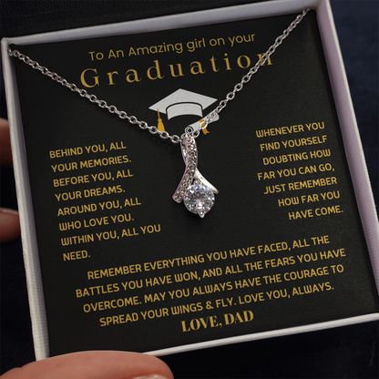 To An Amazing girl on your Graduation - Alluring Beauty Necklace Gift Set