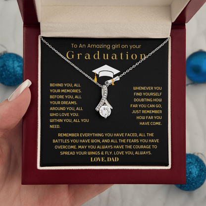 To An Amazing girl on your Graduation - Alluring Beauty Necklace Gift Set