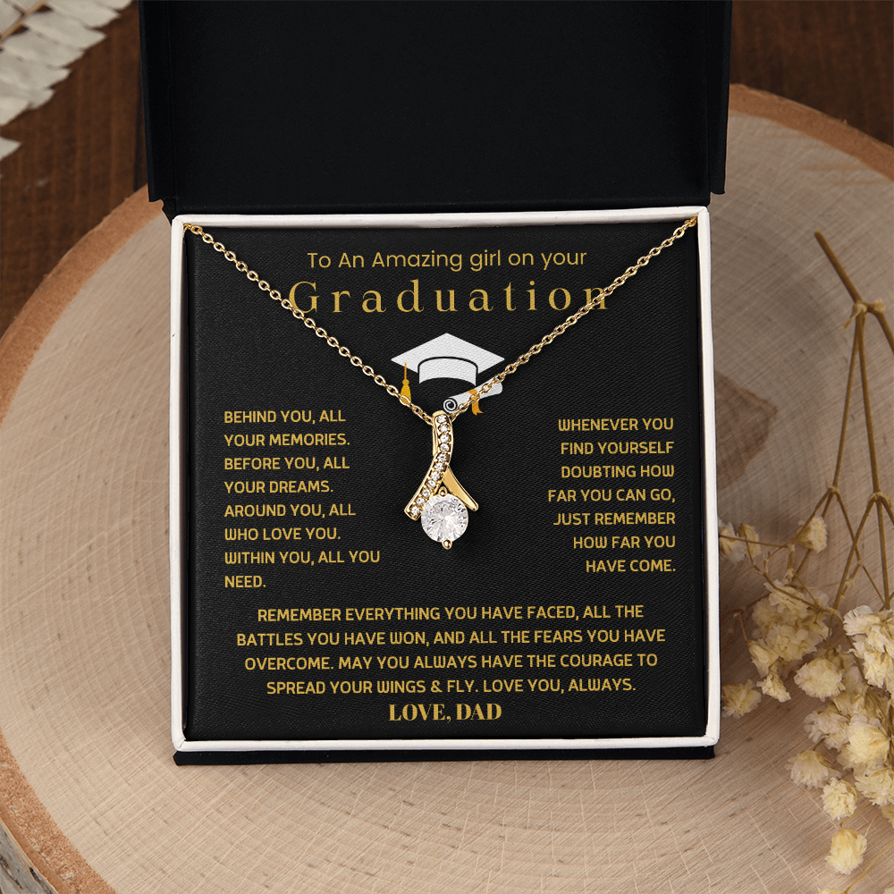 To An Amazing girl on your Graduation - Alluring Beauty Necklace Gift Set