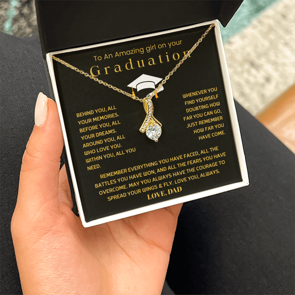 To An Amazing girl on your Graduation - Alluring Beauty Necklace Gift Set