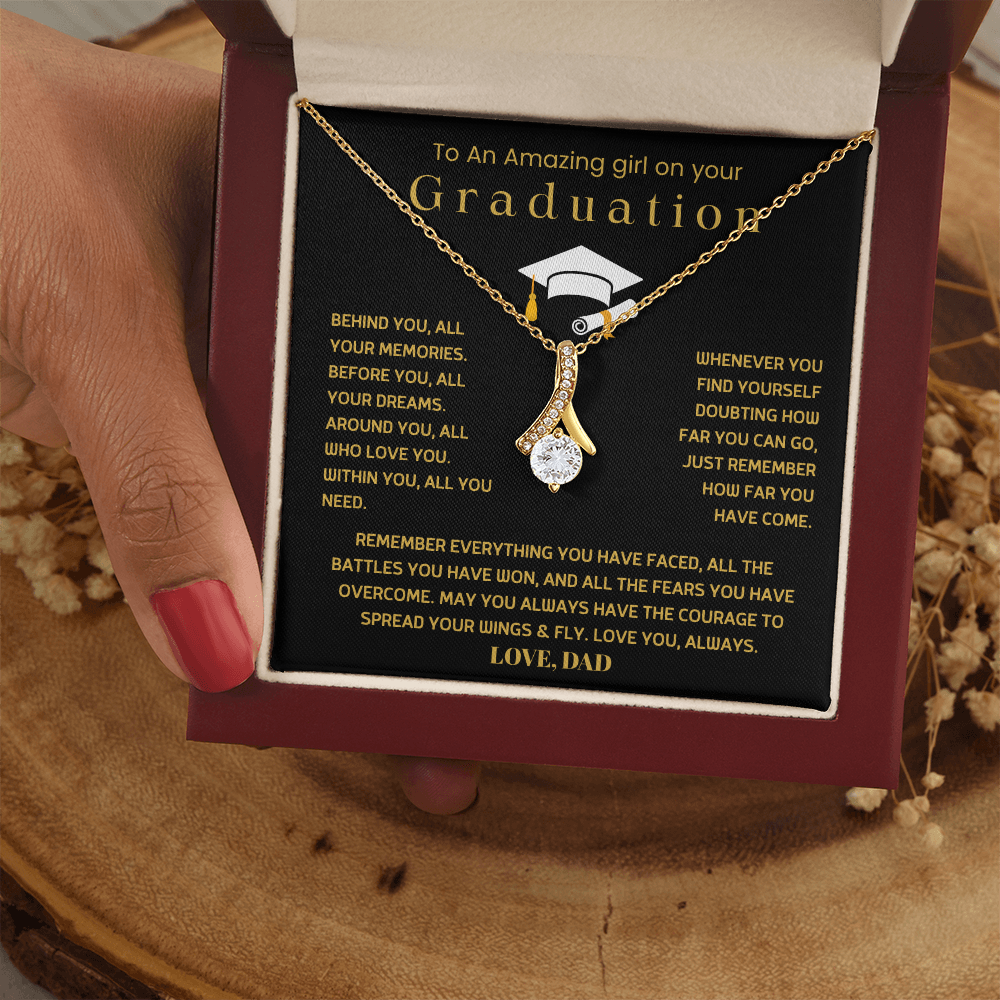 To An Amazing girl on your Graduation - Alluring Beauty Necklace Gift Set