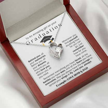 To An Amazing girl on your Graduation - Forever Love Necklace Gift Set