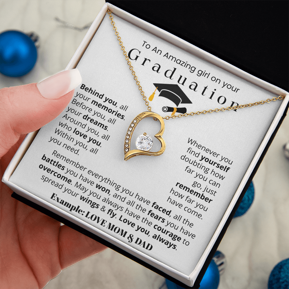 To An Amazing girl on your Graduation - Forever Love Necklace Gift Set