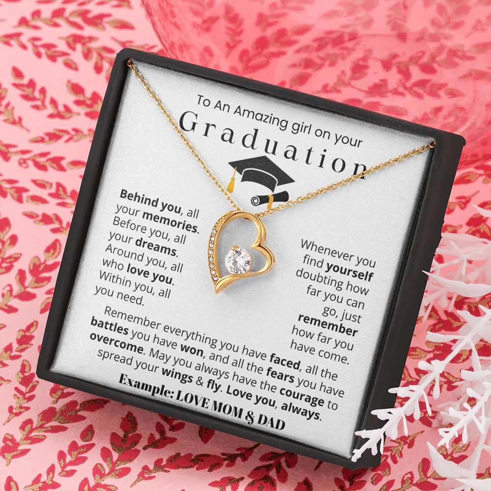 To An Amazing girl on your Graduation - Forever Love Necklace Gift Set