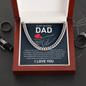 To My Amazing Dad - I Love You - Cuban Link Chain Gift Set