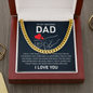 To My Amazing Dad - I Love You - Cuban Link Chain Gift Set
