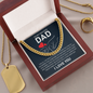 To My Amazing Dad - I Love You - Cuban Link Chain Gift Set