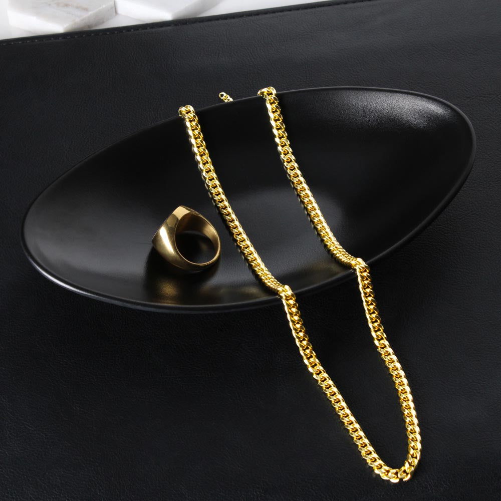 To My Amazing Husband - The Day I Met You - Cuban Link Chain Gift Set