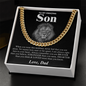 To My Amazing Son - Love Dad - Cuban Link Chain Necklace