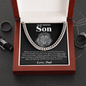 To My Amazing Son - Love Dad - Cuban Link Chain Necklace