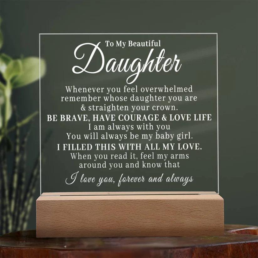 To My Beautiful Daughter - Straighten Your Crown - Charming Family Gift
