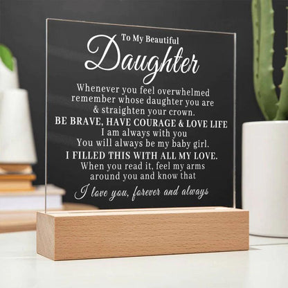 To My Beautiful Daughter - Straighten Your Crown - Charming Family Gift
