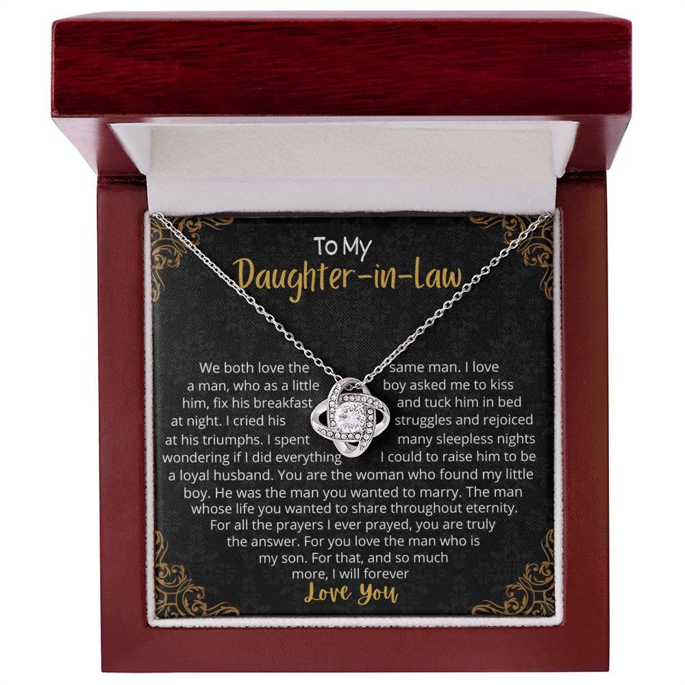 [Almost Sold Out] To My Beautiful Daughter in Law - Love Knot Necklace - Charming Family Gift