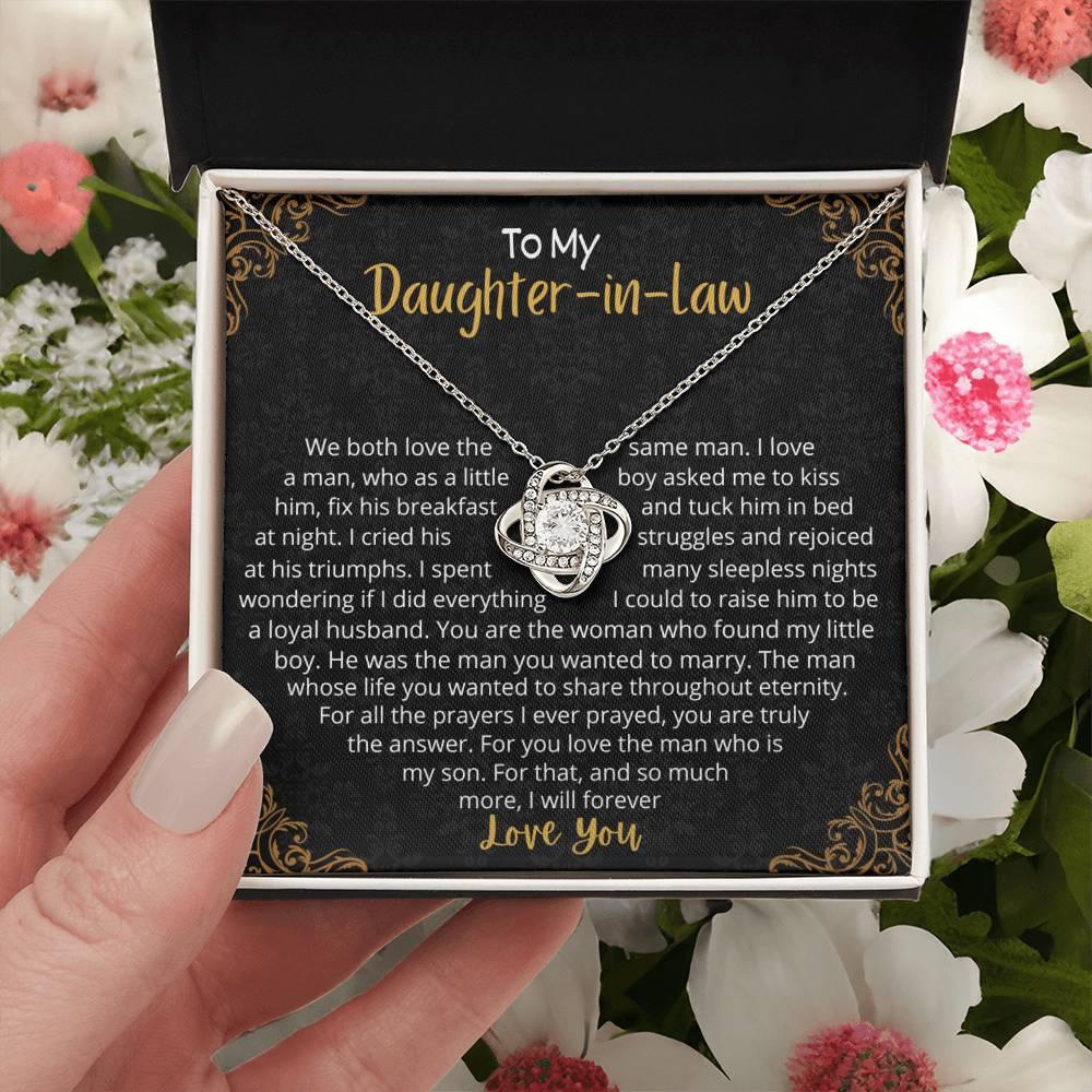 [Almost Sold Out] To My Beautiful Daughter in Law - Love Knot Necklace - Charming Family Gift