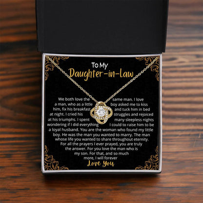 [Almost Sold Out] To My Beautiful Daughter in Law - Love Knot Necklace - Charming Family Gift