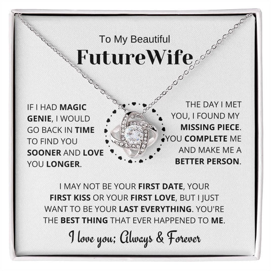 Love Knot Necklace Gift for Future Wife - CHARMING FAMILY GIFT LLC 