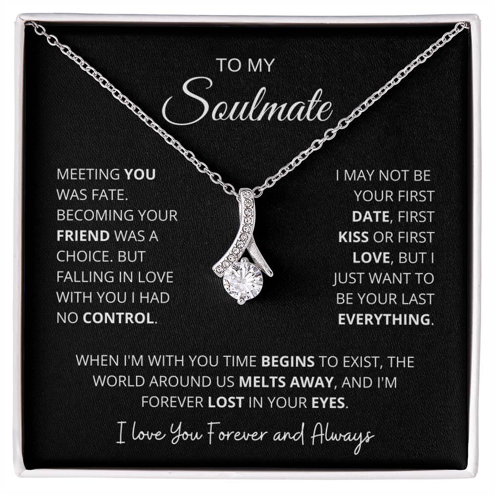 To My Beautiful Soulmate - Time Begins To Exist - Charming Family Gift