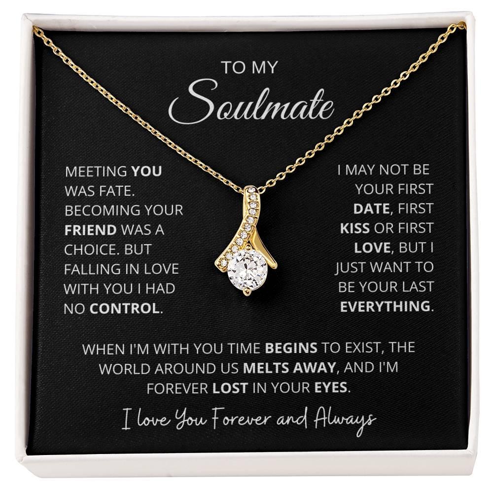 To My Beautiful Soulmate - Time Begins To Exist - Charming Family Gift