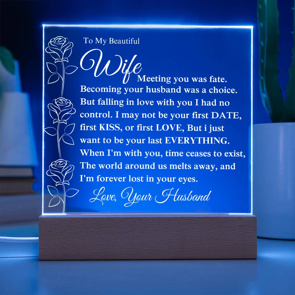 To My Beautiful Wife Becoming Your Husband - Acrylic Plaque