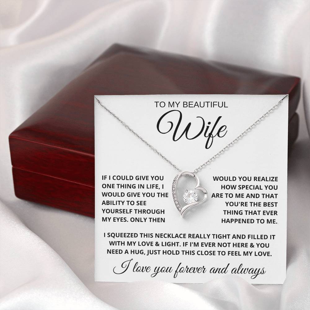 To My Beautiful Wife Forever Love Necklace