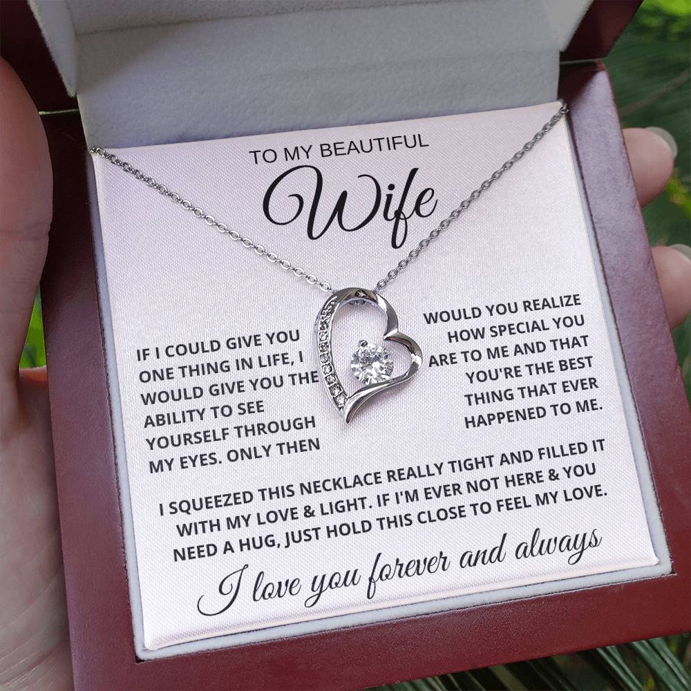 To My Beautiful Wife Forever Love Necklace