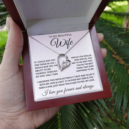 To My Beautiful Wife Forever Love Necklace
