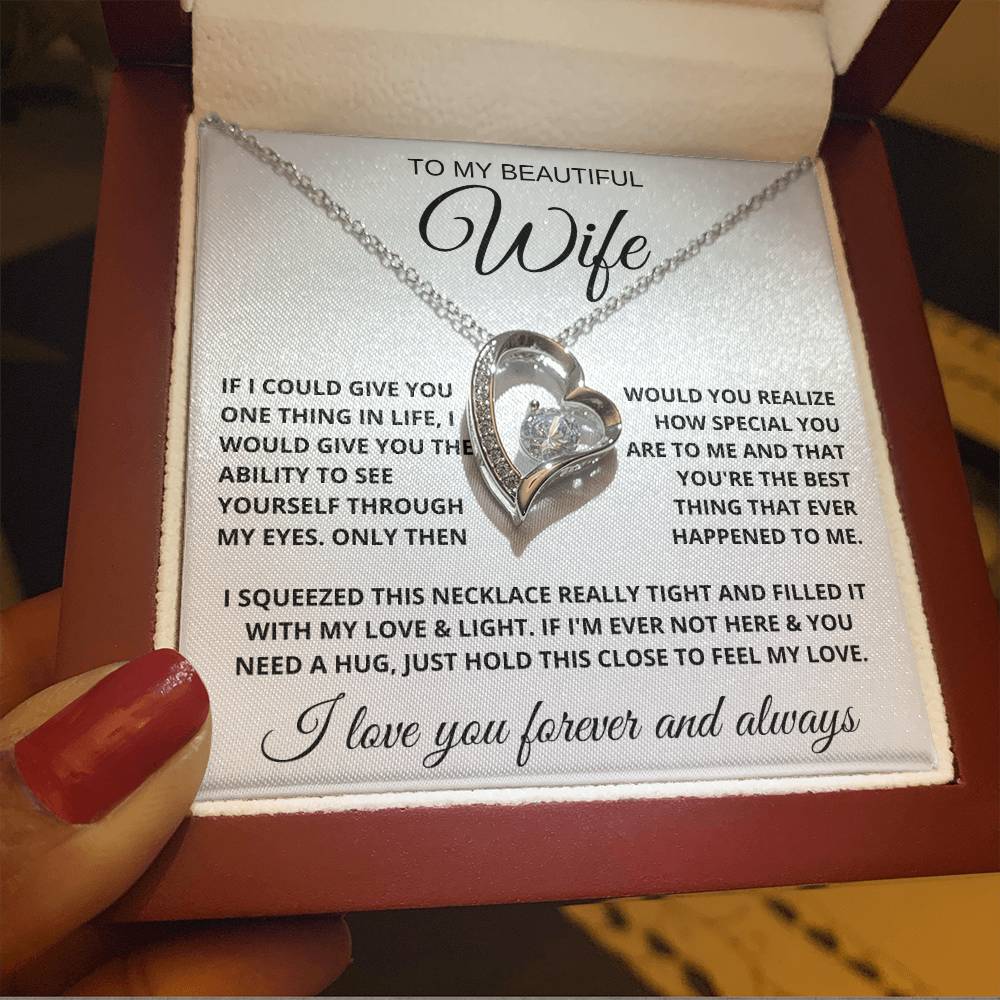 To My Beautiful Wife Forever Love Necklace