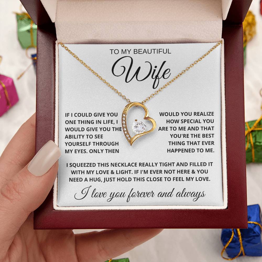 To My Beautiful Wife Forever Love Necklace