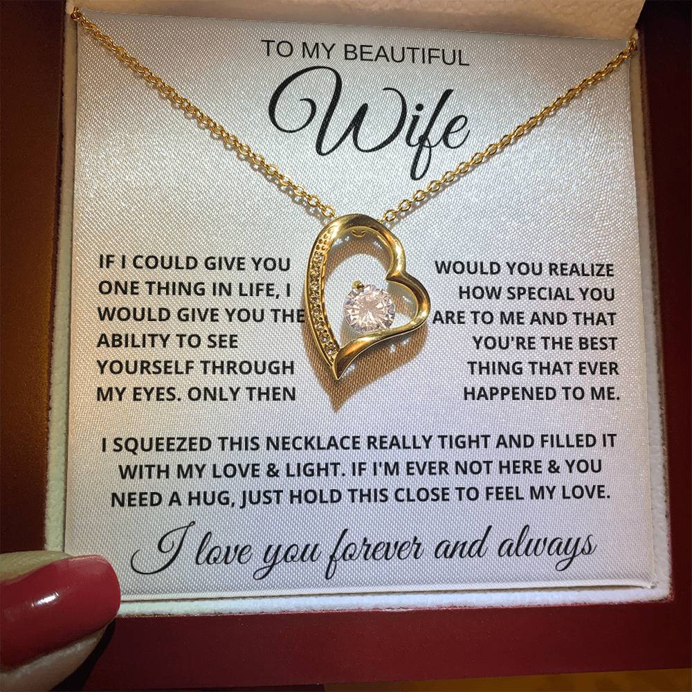 To My Beautiful Wife Forever Love Necklace