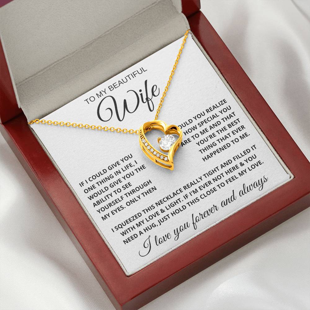 To My Beautiful Wife Forever Love Necklace