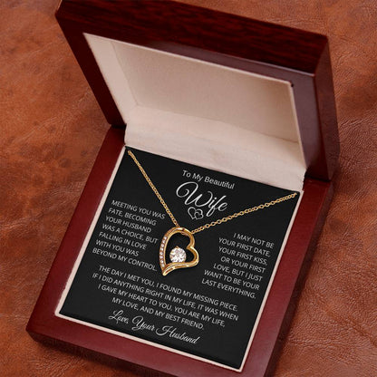 To My Beautiful Wife I Just Want To Be Your Last Everything Forever Love Necklace