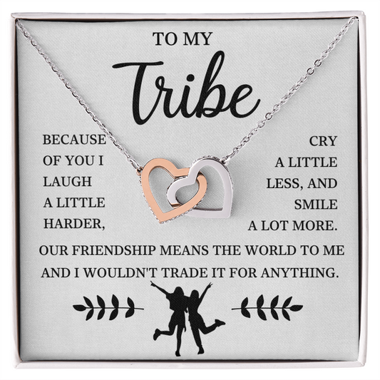 To My Bestie - Interlocking Heart Necklace Gift Set
