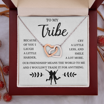 To My Bestie - Interlocking Heart Necklace Gift Set