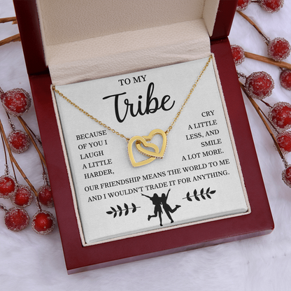 To My Bestie - Interlocking Heart Necklace Gift Set