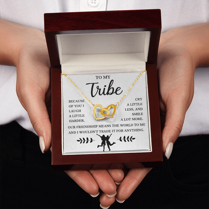 To My Bestie - Interlocking Heart Necklace Gift Set