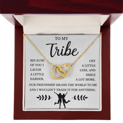 To My Bestie - Interlocking Heart Necklace Gift Set