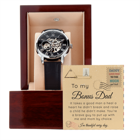 To My Bonus Dad - I'm Thankful every day - Watch Gift Set