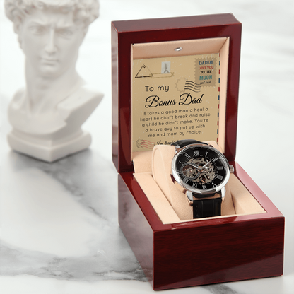 To My Bonus Dad - I'm Thankful every day - Watch Gift Set